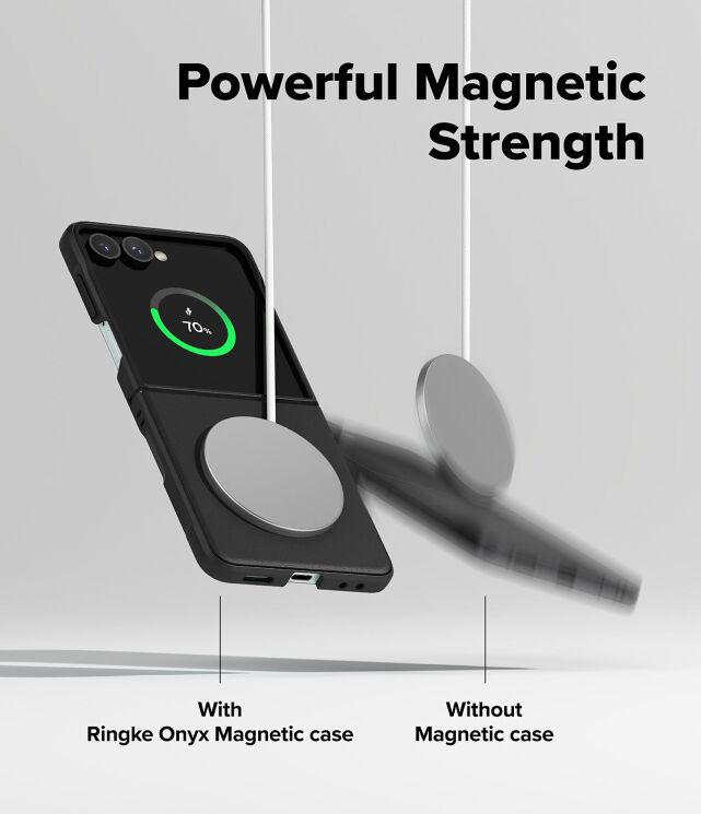Захисний чохол Ringke Onyx Magnetic (FF) для Samsung Galaxy Flip 7 - Black: фото 8 з 20