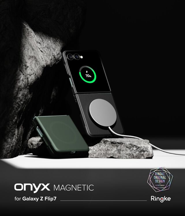 Захисний чохол Ringke Onyx Magnetic (FF) для Samsung Galaxy Flip 7 - Black: фото 5 з 20