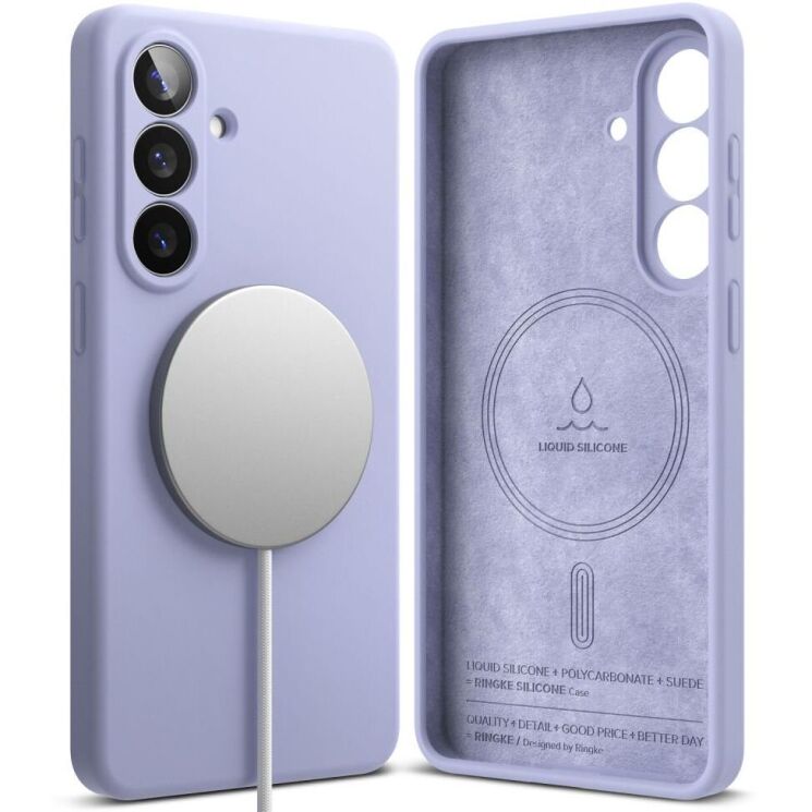 Защитный чехол Ringke Silicone Magnetic для Samsung Galaxy S26 Plus (S947) 8800328815247 - Lavender: фото 1 из 18