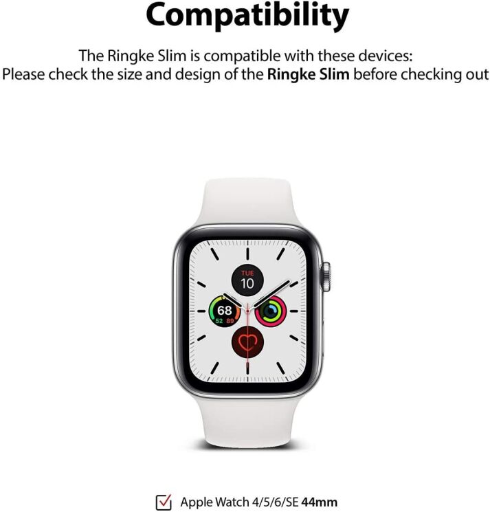 Комплект чехлов RINGKE Slim Case для Apple Watch 44 / SE 44 mm - Clear / Blue: фото 6 из 15