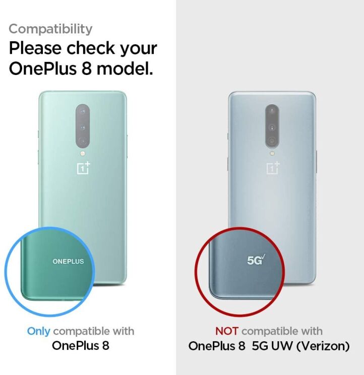 Захисний чохол Spigen (SGP) Liquid Air для OnePlus 8 - Matte Black: фото 9 з 15