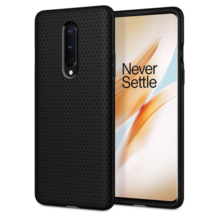 Захисний чохол Spigen (SGP) Liquid Air для OnePlus 8 - Matte Black: фото 1 з 15