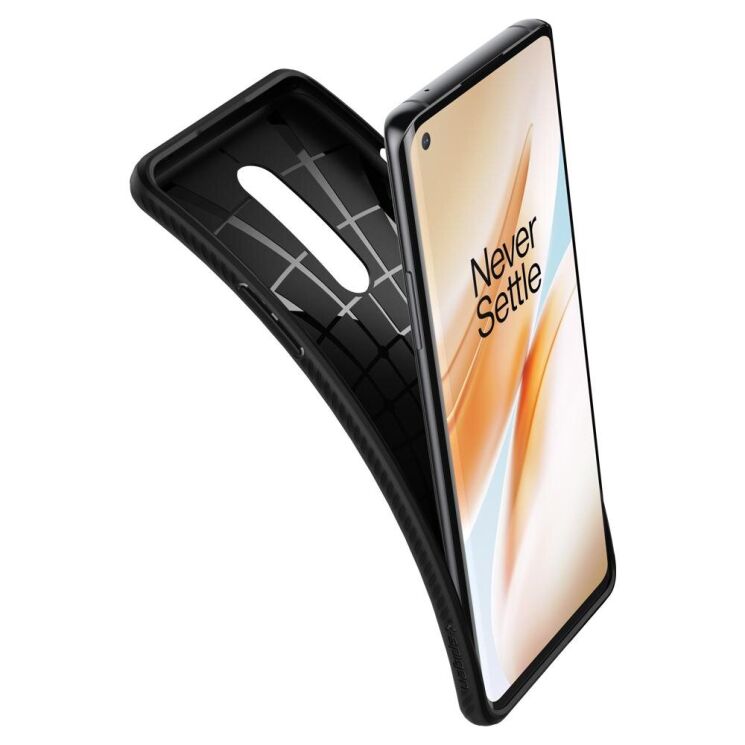 Захисний чохол Spigen (SGP) Liquid Air для OnePlus 8 - Matte Black: фото 6 з 15