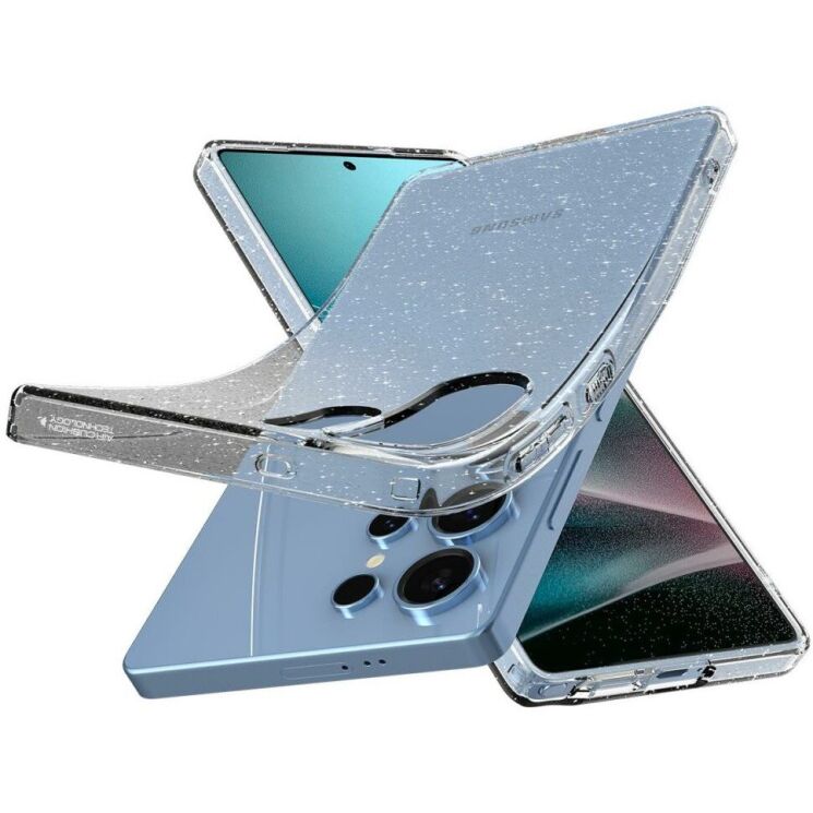Защитный чехол Spigen (SGP) Liquid Crystal Glitter для Samsung Galaxy S25 Ultra (S938) ACS08950 - Crystal Quartz: фото 4 из 15