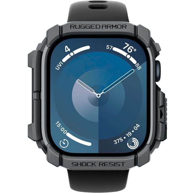 Защитный чехол Spigen (SGP) Rugged Armor (FW) для Apple Watch 10 46 mm (ACS08598) - Dark Grey: фото 5 из 15