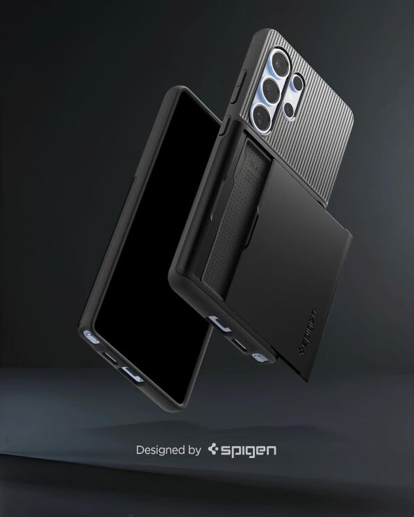 Защитный чехол Spigen (SGP) Slim Armor CS для Samsung Galaxy S25 Ultra (S938) ACS08967 - Black: фото 12 из 16