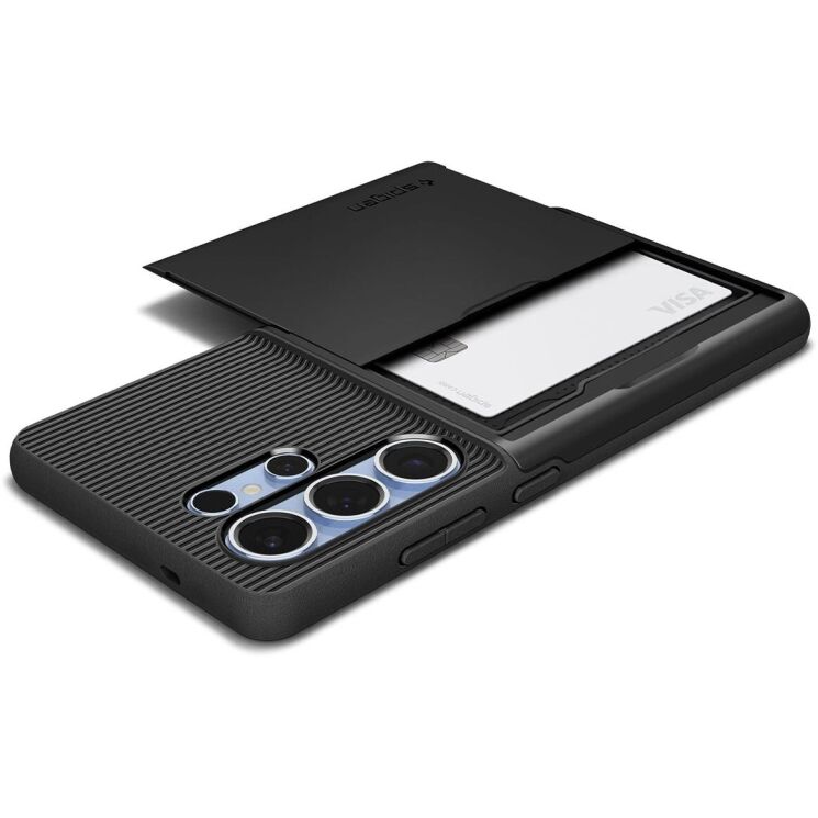 Защитный чехол Spigen (SGP) Slim Armor CS для Samsung Galaxy S25 Ultra (S938) ACS08967 - Black: фото 5 из 16