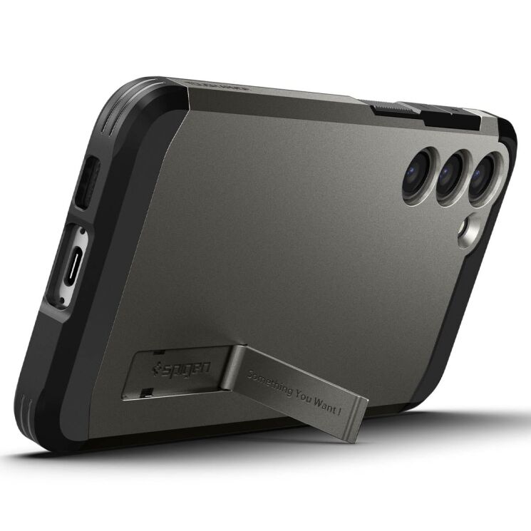 Захисний чохол Spigen (SGP) Tough Armor для Samsung Galaxy S23 (S911) - Gunmetal: фото 4 з 20