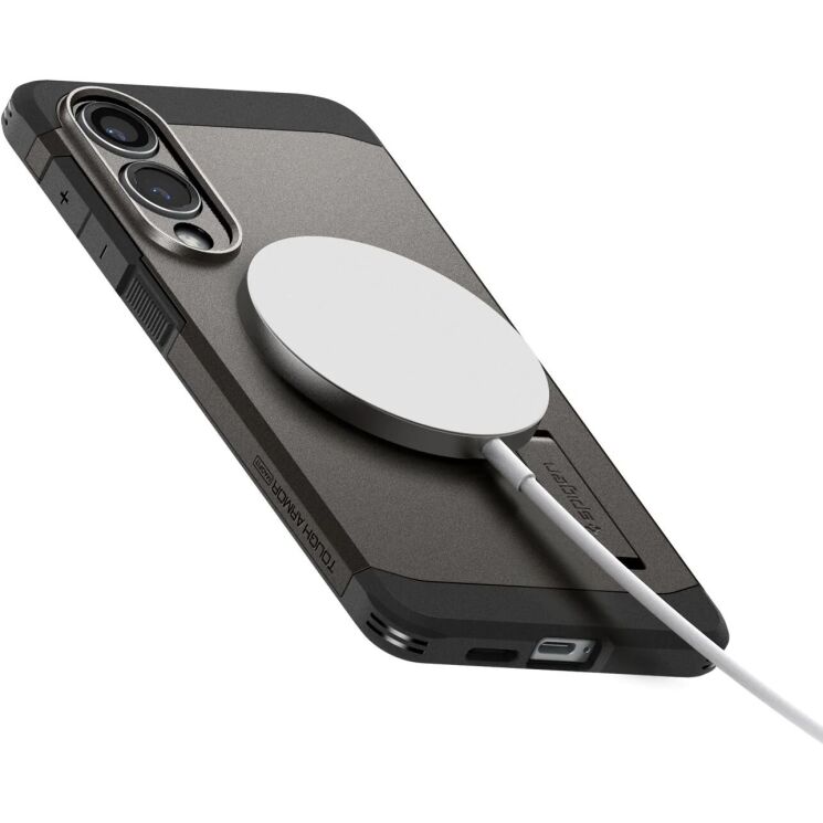 Защитный чехол Spigen (SGP) Tough Armor (MagFit) для Samsung Galaxy S25 Edge (S937) ACS09423 - Gunmetal: фото 12 из 23