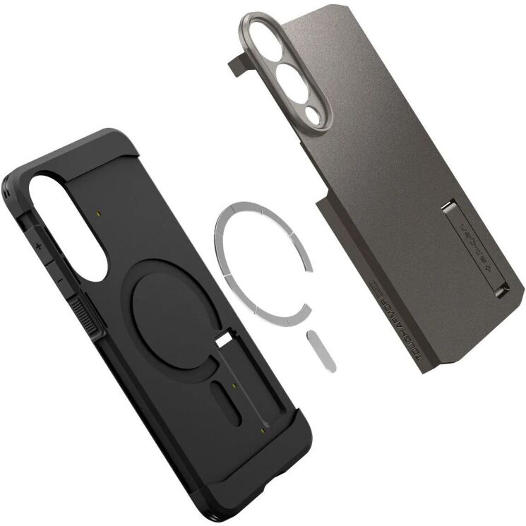 Защитный чехол Spigen (SGP) Tough Armor (MagFit) для Samsung Galaxy S25 Edge (S937) ACS09423 - Gunmetal: фото 6 из 23