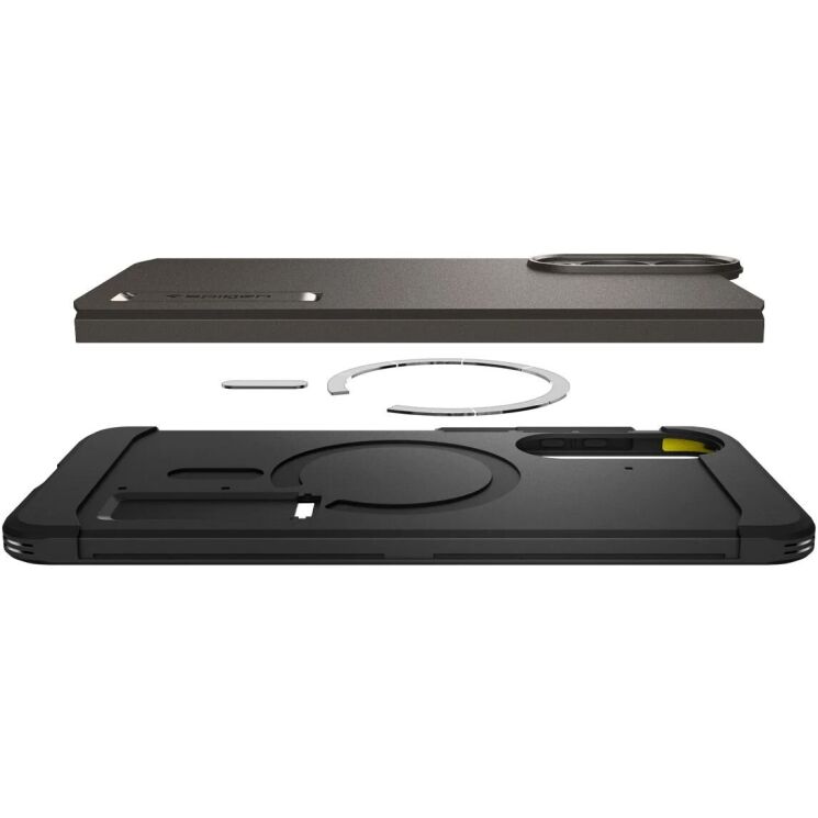 Защитный чехол Spigen (SGP) Tough Armor (MagFit) для Samsung Galaxy S25 Edge (S937) ACS09423 - Gunmetal: фото 9 из 23