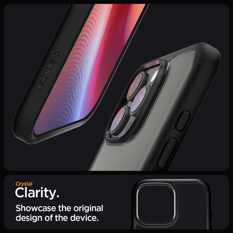 Захисний чохол Spigen (SGP) Ultra Hybrid для Apple iPhone 16 Pro Max - Matte Black: фото 8 з 12
