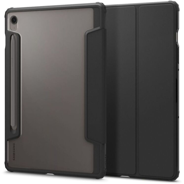 Захисний чохол Spigen (SGP) Ultra Hybrid Pro для Samsung Galaxy Tab S9 / Tab S9 FE / Tab S10 FE (X710/716/X510/516/X520/526) ACS09498 - Black: фото 1 з 17