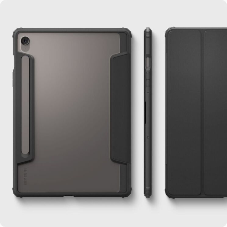 Захисний чохол Spigen (SGP) Ultra Hybrid Pro для Samsung Galaxy Tab S9 / Tab S9 FE / Tab S10 FE (X710/716/X510/516/X520/526) ACS09498 - Black: фото 13 з 17