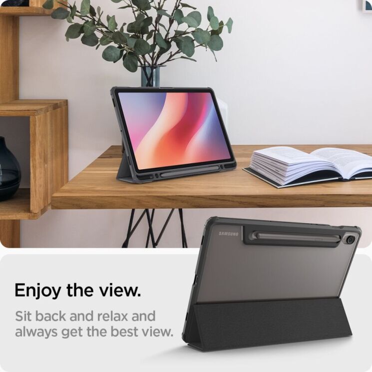 Захисний чохол Spigen (SGP) Ultra Hybrid Pro для Samsung Galaxy Tab S9 / Tab S9 FE / Tab S10 FE (X710/716/X510/516/X520/526) ACS09498 - Black: фото 15 з 17