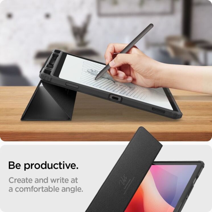 Захисний чохол Spigen (SGP) Ultra Hybrid Pro для Samsung Galaxy Tab S9 / Tab S9 FE / Tab S10 FE (X710/716/X510/516/X520/526) ACS09498 - Black: фото 16 з 17