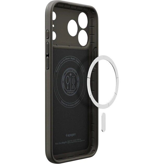 Защитный чехол Spigen Thintect (MagFit) для iPhone 17 Pro (ACS10159) - Gunmetal: фото 5 из 5