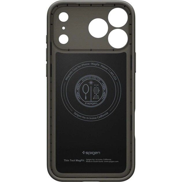 Защитный чехол Spigen Thintect (MagFit) для iPhone 17 Pro (ACS10159) - Gunmetal: фото 4 из 5
