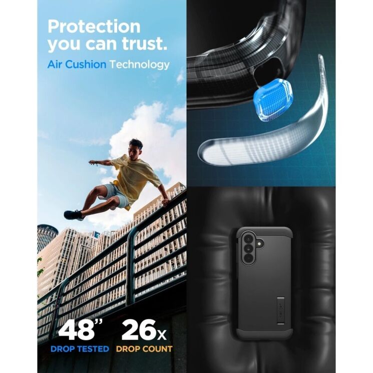 Защитный чехол Spigen Tough Armor для Samsung Galaxy A37 (A376) ACS11131 - Black: фото 10 из 14