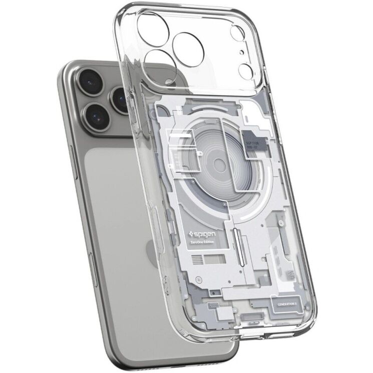 Защитный чехол Spigen Ultra Hybrid Zero One (MagFit) для iPhone 18 Pro Max (ACS12126) - White (440312W) Защитный чехол Spigen Ultra Hybrid Zero One (MagFit) для iPhone 18 Pro Max (ACS12126) - White: фото 4 из 12