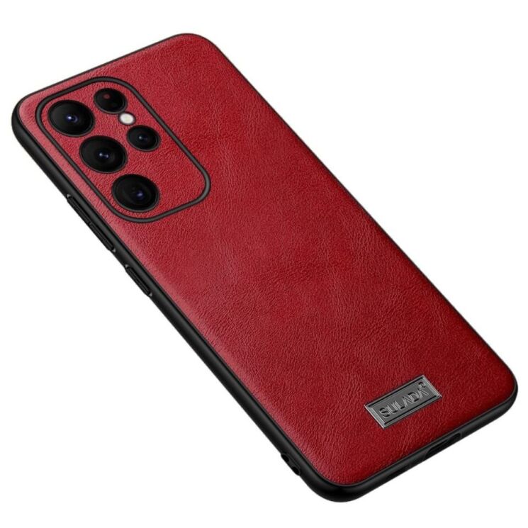 Защитный чехол SULADA Leather Case для Samsung Galaxy S23 Ultra - Red: фото 1 из 2