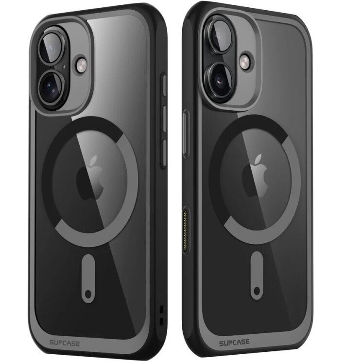 Защитный чехол Supcase UB Mag Slim Clear MagSafe для Apple iPhone 16 (843439150324) - Black: фото 2 из 11