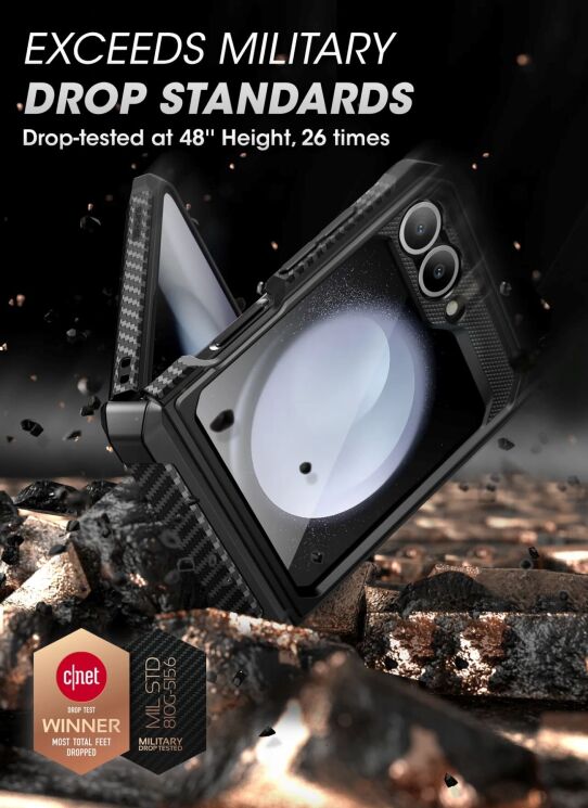 Защитный чехол Supcase Unicorn Beetle Pro Rugged Case with Belt Clip для Samsung Galaxy Flip 6 (843439147140) - Black: фото 7 из 13