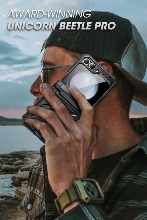 Защитный чехол Supcase Unicorn Beetle Pro Rugged Case with Belt Clip для Samsung Galaxy Flip 6 (843439147140) - Black: фото 12 из 13