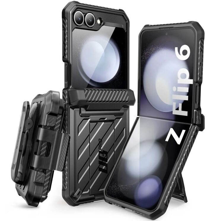 Защитный чехол Supcase Unicorn Beetle Pro Rugged Case with Belt Clip для Samsung Galaxy Flip 6 (843439147140) - Black: фото 2 из 13