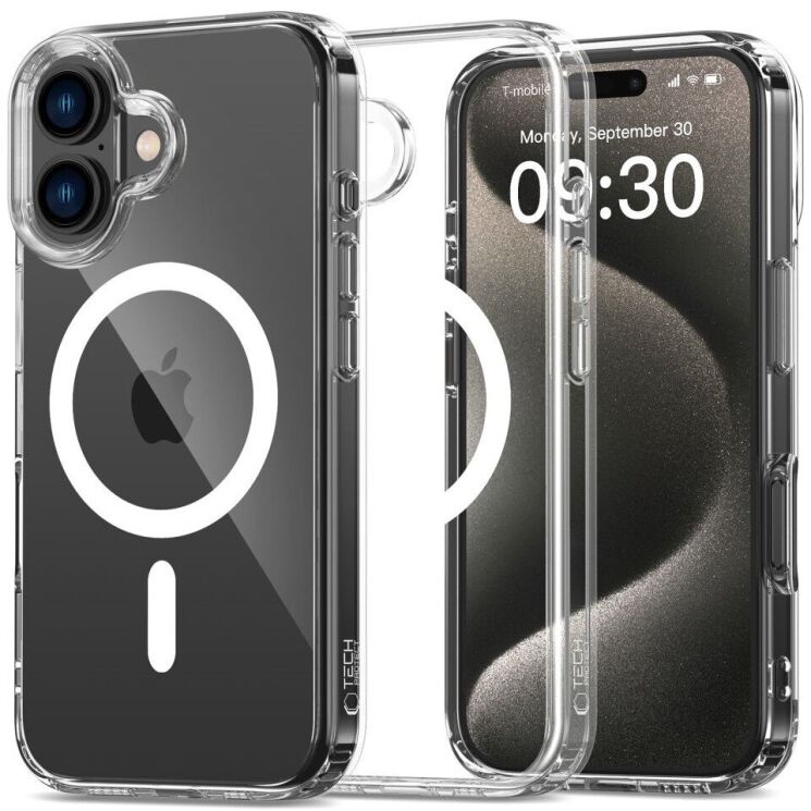 Защитный чехол Tech-Protect FlexAir Hybrid MagSafe для Apple iPhone 16 - Clear: фото 1 из 5
