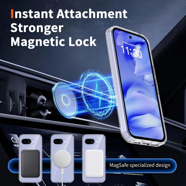 Защитный чехол Tech-Protect FlexAir Hybrid MagSafe для Google Pixel 10a - Clear: фото 5 из 6