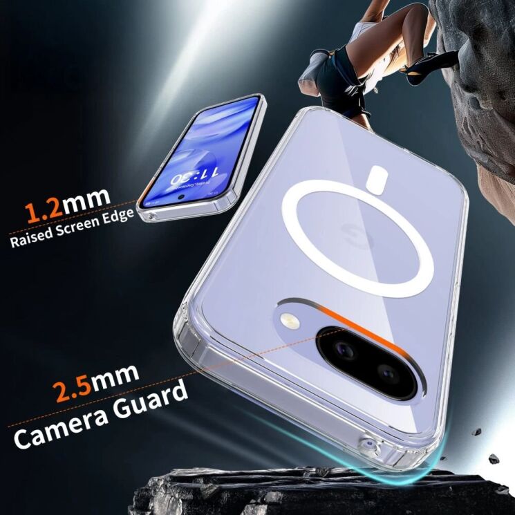 Защитный чехол Tech-Protect FlexAir Hybrid MagSafe для Google Pixel 10a - Clear: фото 3 из 6