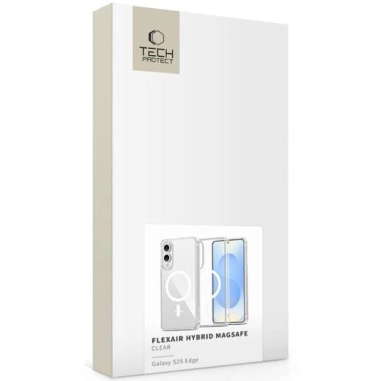 Защитный чехол Tech-Protect FlexAir Hybrid MagSafe для Samsung Galaxy S25 Edge (S937) - Clear: фото 2 из 6