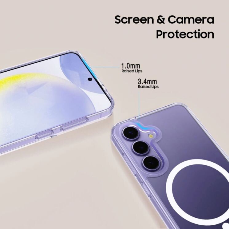 Защитный чехол Tech-Protect FlexAir Hybrid MagSafe для Samsung Galaxy S25 Edge (S937) - Clear: фото 5 из 6