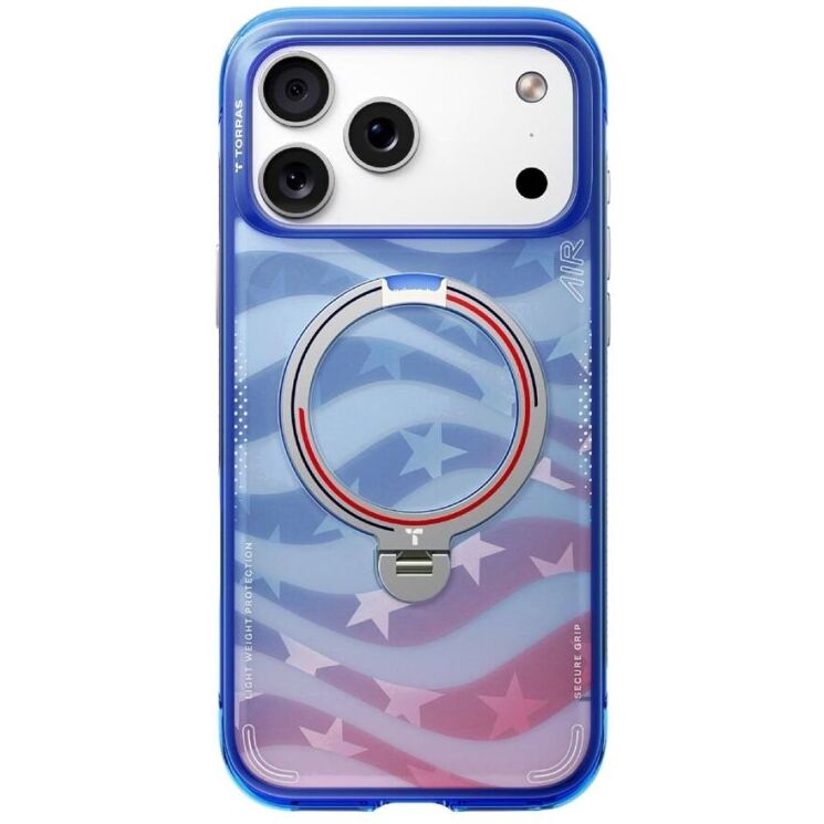 Защитный чехол TORRAS Ostand Q3 Air Football Limited для iPhone 17 Pro Max - US Starlight: фото 2 из 12