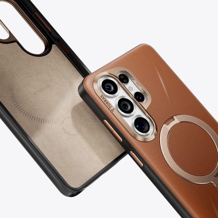 Защитный чехол TORRAS Ostand Q3 VegSkin (with MagSafe) для Samsung Galaxy S26 Ultra - Black: фото 8 из 10