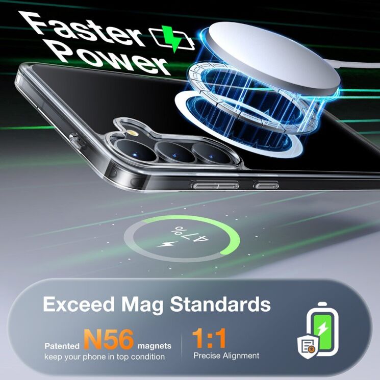 Защитный чехол TORRAS Sparka MagSafe для Samsung Galaxy S25 Plus (S936) - Transparent: фото 3 из 15