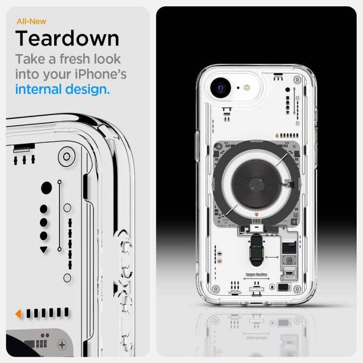 Защитный чехол Ultra Hybrid Neo One (MagFit) для Apple iPhone 16e (ACS09143) - Clear: фото 11 из 15