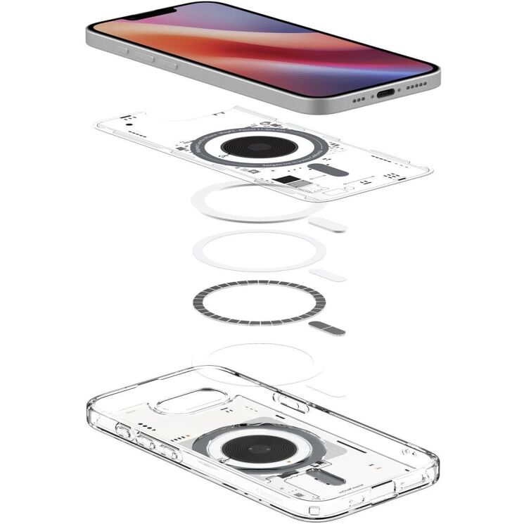 Защитный чехол Ultra Hybrid Neo One (MagFit) для Apple iPhone 16e (ACS09143) - Clear: фото 6 из 15
