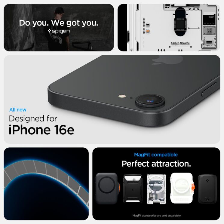 Защитный чехол Ultra Hybrid Neo One (MagFit) для Apple iPhone 16e (ACS09143) - Clear: фото 10 из 15