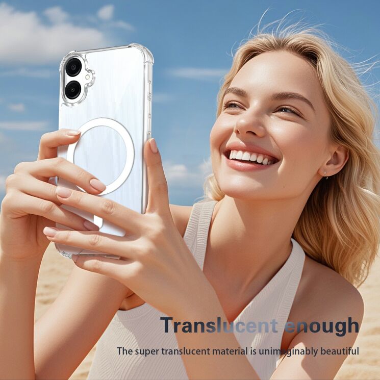 Защитный чехол UniCase AirBag Flow MagSafe для Samsung Galaxy A08 / Galaxy A07 / Galaxy A06 (A065) - Transparent: фото 13 из 14