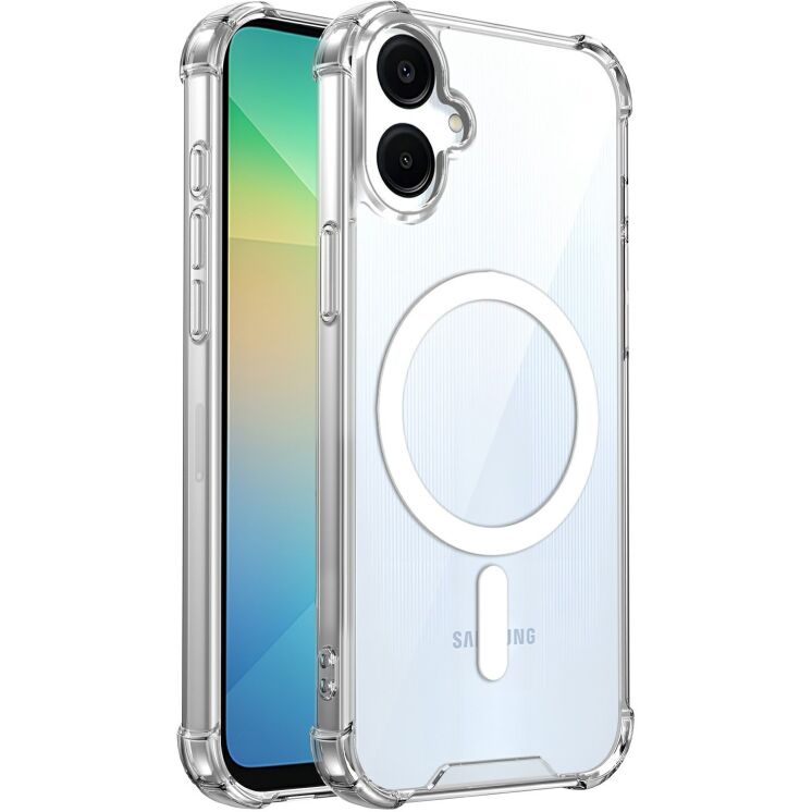 Защитный чехол UniCase AirBag Flow MagSafe для Samsung Galaxy A08 / Galaxy A07 / Galaxy A06 (A065) - Transparent: фото 1 из 14
