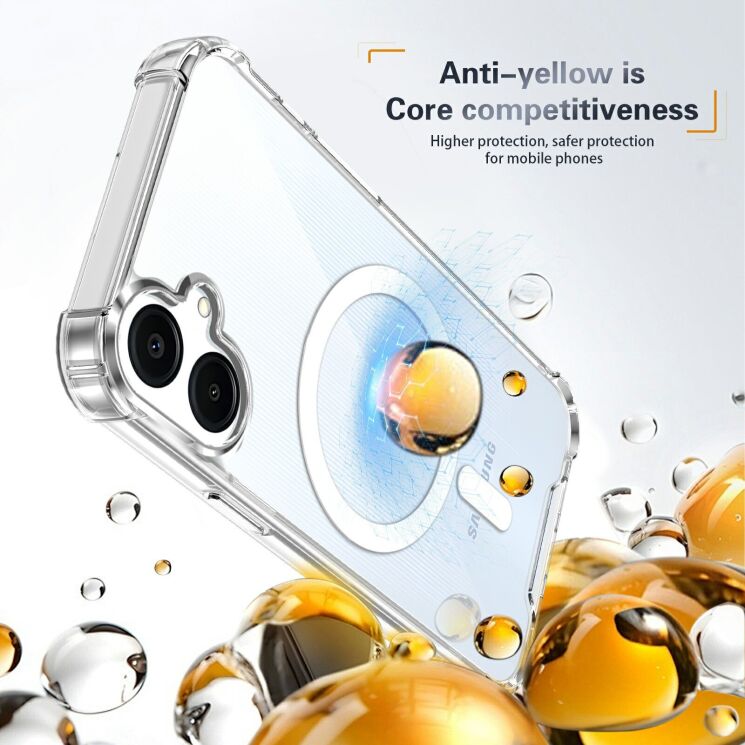 Защитный чехол UniCase AirBag Flow MagSafe для Samsung Galaxy A08 / Galaxy A07 / Galaxy A06 (A065) - Transparent: фото 12 из 14
