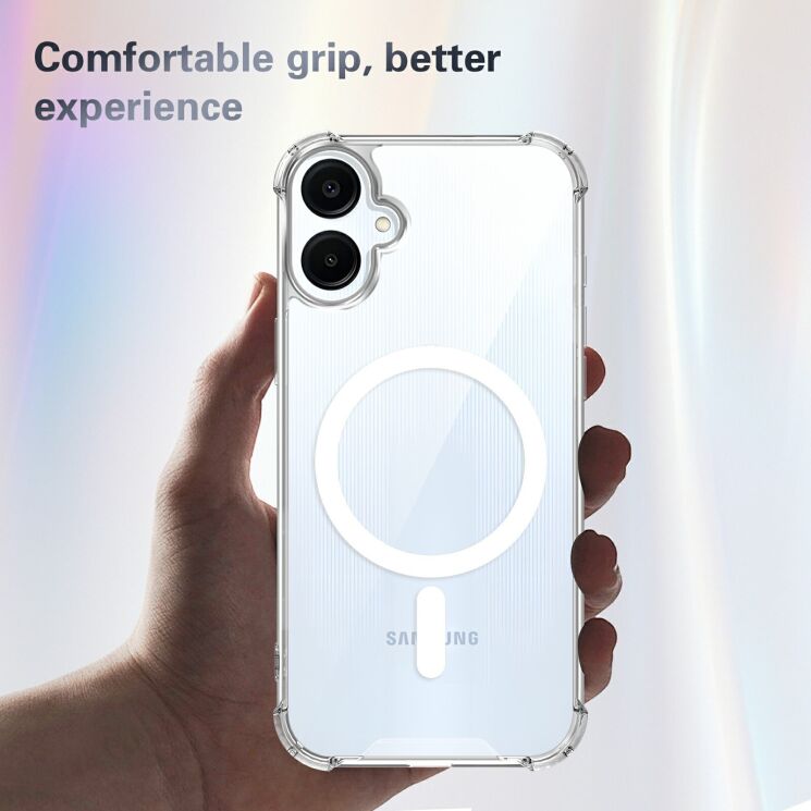 Защитный чехол UniCase AirBag Flow MagSafe для Samsung Galaxy A08 / Galaxy A07 / Galaxy A06 (A065) - Transparent: фото 5 из 14