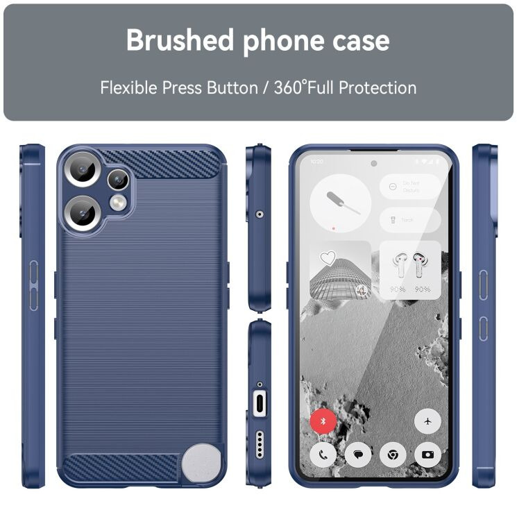 Захисний чохол UniCase Carbon для Nothing CMF Phone 2 Pro - Black: фото 13 з 13
