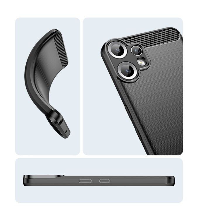 Захисний чохол UniCase Carbon для Nothing CMF Phone 2 Pro - Black: фото 6 з 13
