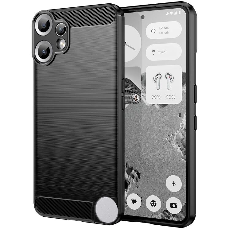 Захисний чохол UniCase Carbon для Nothing CMF Phone 2 Pro - Black: фото 1 з 13