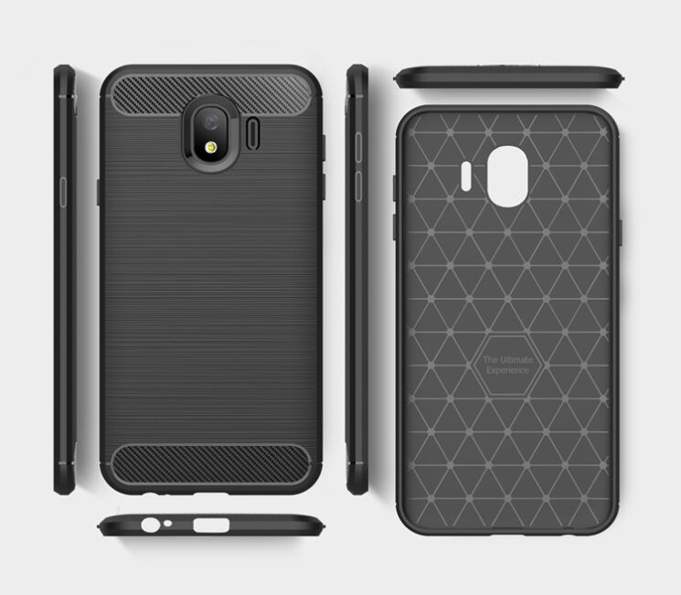 Защитный чехол UniCase Carbon для Samsung Galaxy J4 2018 (J400) - Grey: фото 6 из 8