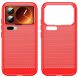 Силиконовый (TPU) чехол UniCase Carbon для Xiaomi 17 Pro - Red (390724R). Фото 2 из 8