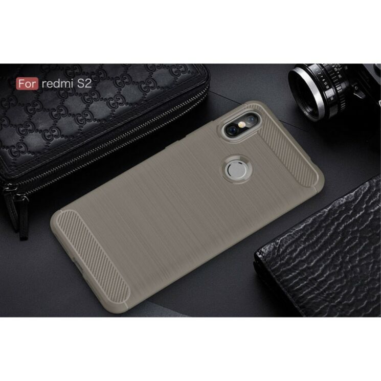Защитный чехол UniCase Carbon для Xiaomi Redmi S2 - Grey: фото 2 из 10